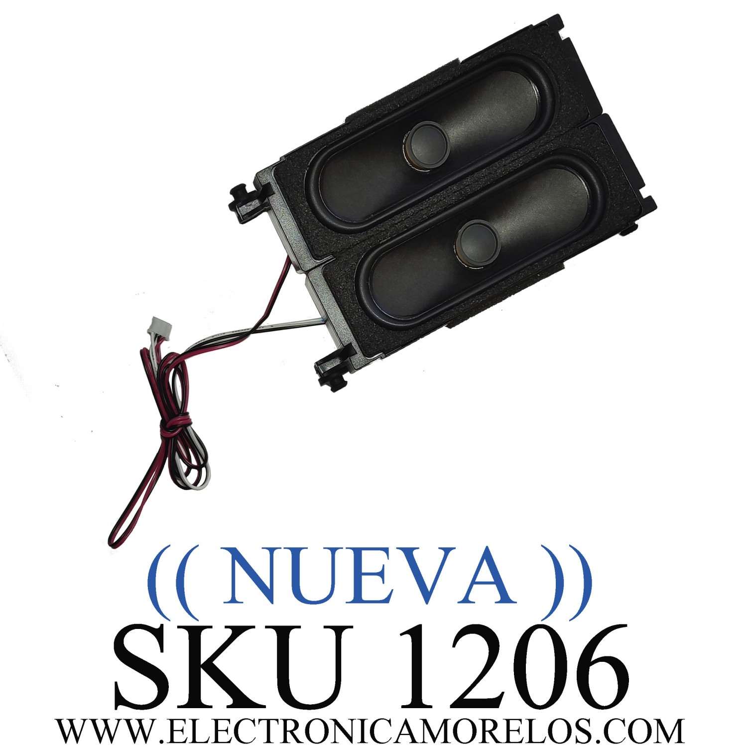 KIT DE BOCINAS PARA TV FUNAI (( 2 PZ )) ((NUEVAS)) / NUMERO DE PARTE 1020570 / 8Ω 10W B1IP / MODELO 75"	
